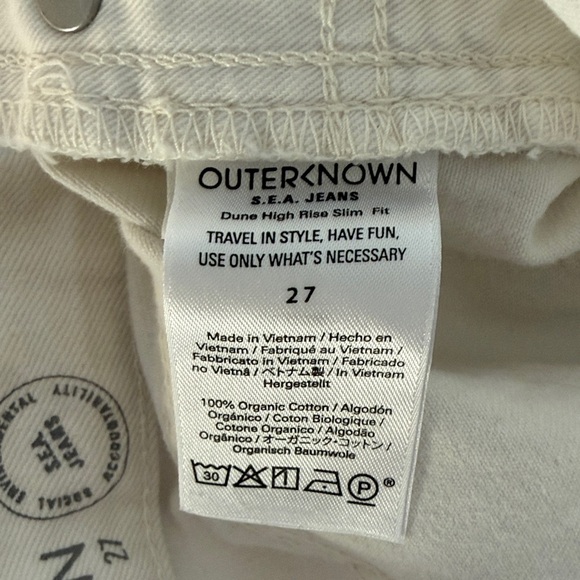 Outerknown Women's White Sea Jeans, size 27 - Picture 5 of 8